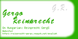 gergo reinprecht business card